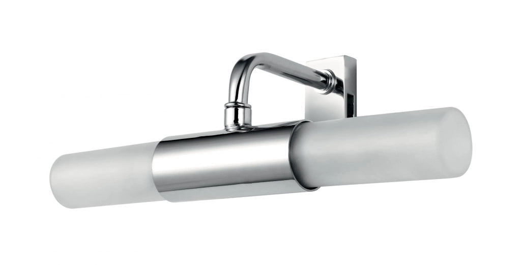 APPLIQUE DA BAGNO FISSAGGIO SU SPECCHIO ROBY CROMO 2 LUCI ATTACCO G9 IP23 23X9X8CM