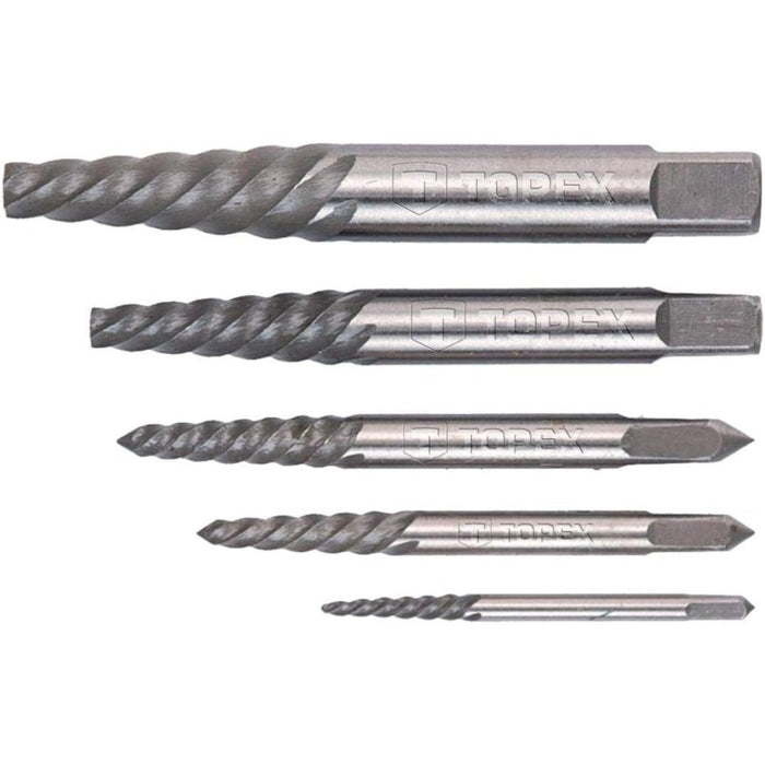 Topex 14a110 estrattori di viti, i, 5 pezzi assortiti ds