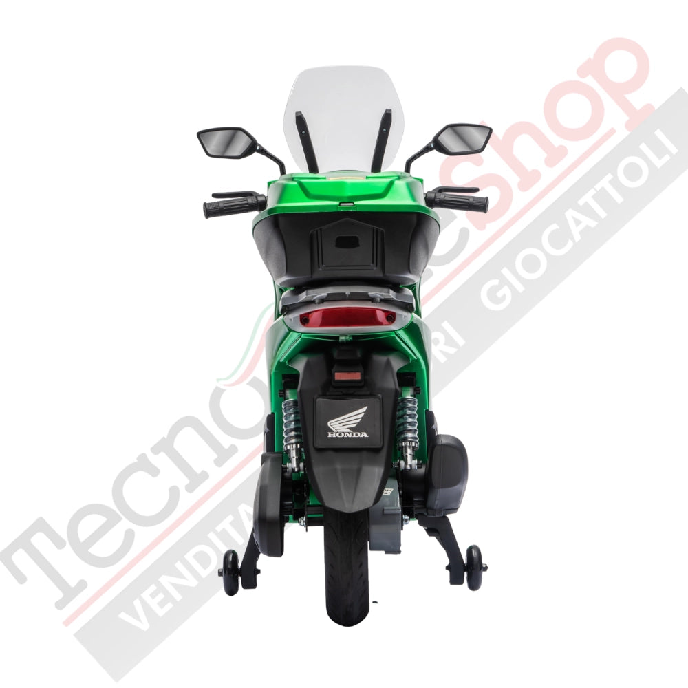 Moto Elettrica per Bambini Honda SH125 Verniciato 12V con Licenza Ufficiale -Verde