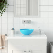 Lavandino da Bagno in Ceramica Verde Chiaro Rotondo 146980