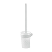 Portascopino a muro bianco opaco Gedy serie Pirenei in acciaio inox
