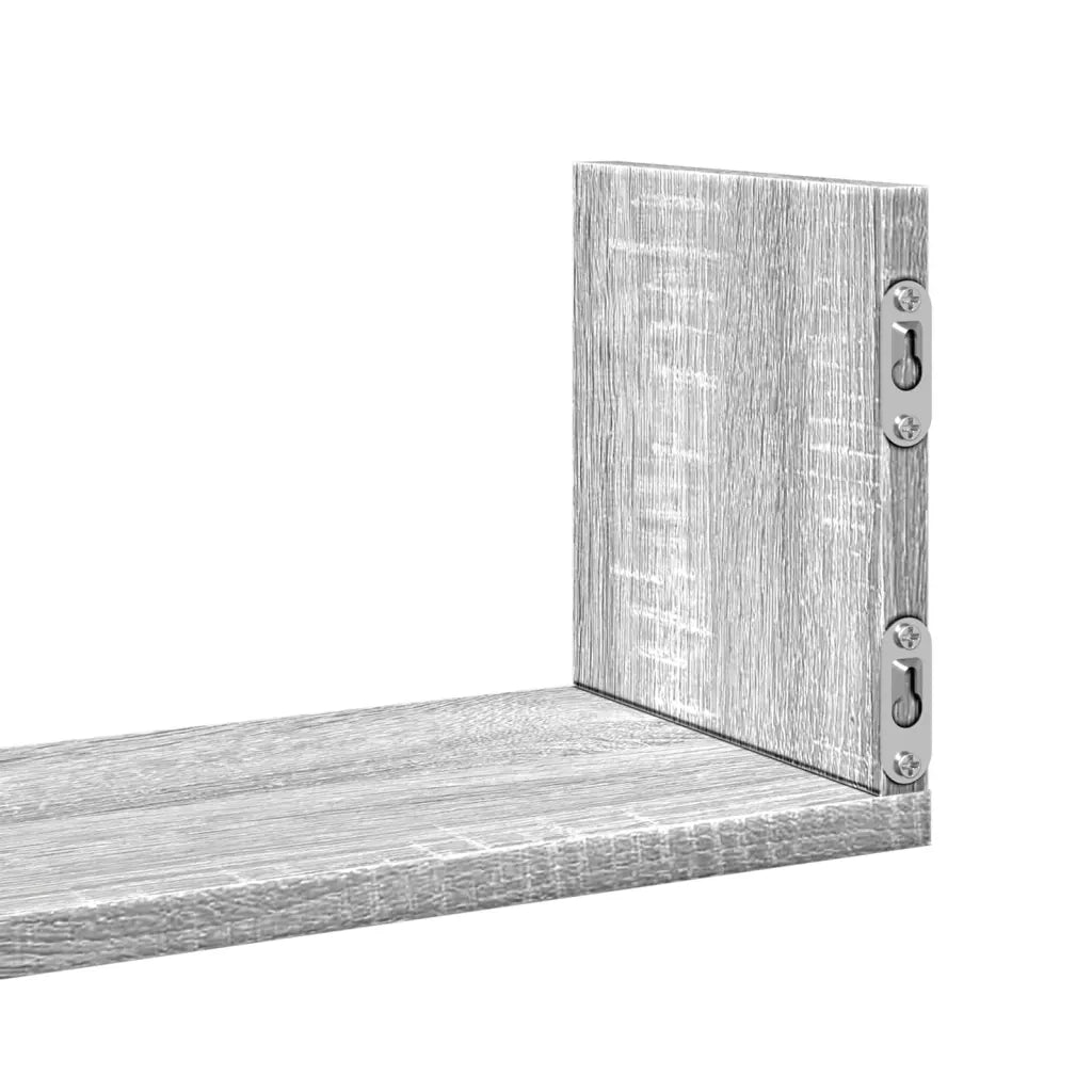 vidaXL Mensole a Parete 3pz Grigio Sonoma 80x18x18 cm in Truciolato