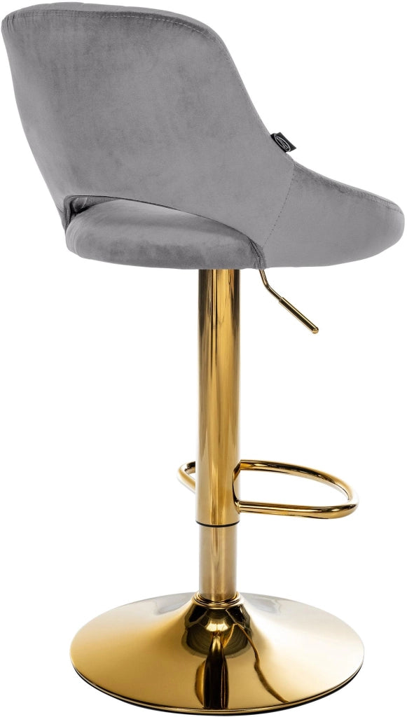 Sgabello da bar Milet velluto oro 4