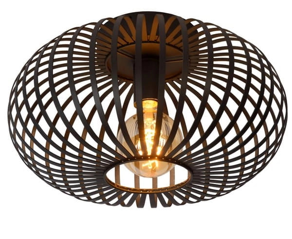 Lucide Manuela plafoniera nera metallo 40cm E27 60W