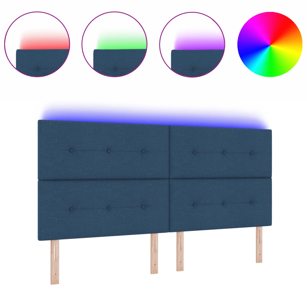 Testata LED  Blu 100 cm Tessuto