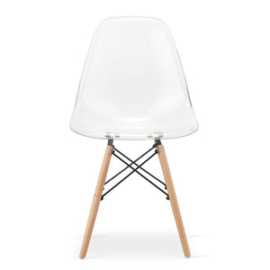 Sedia Valora OSAKA con gambe trasparenti naturali per soggiorno x4