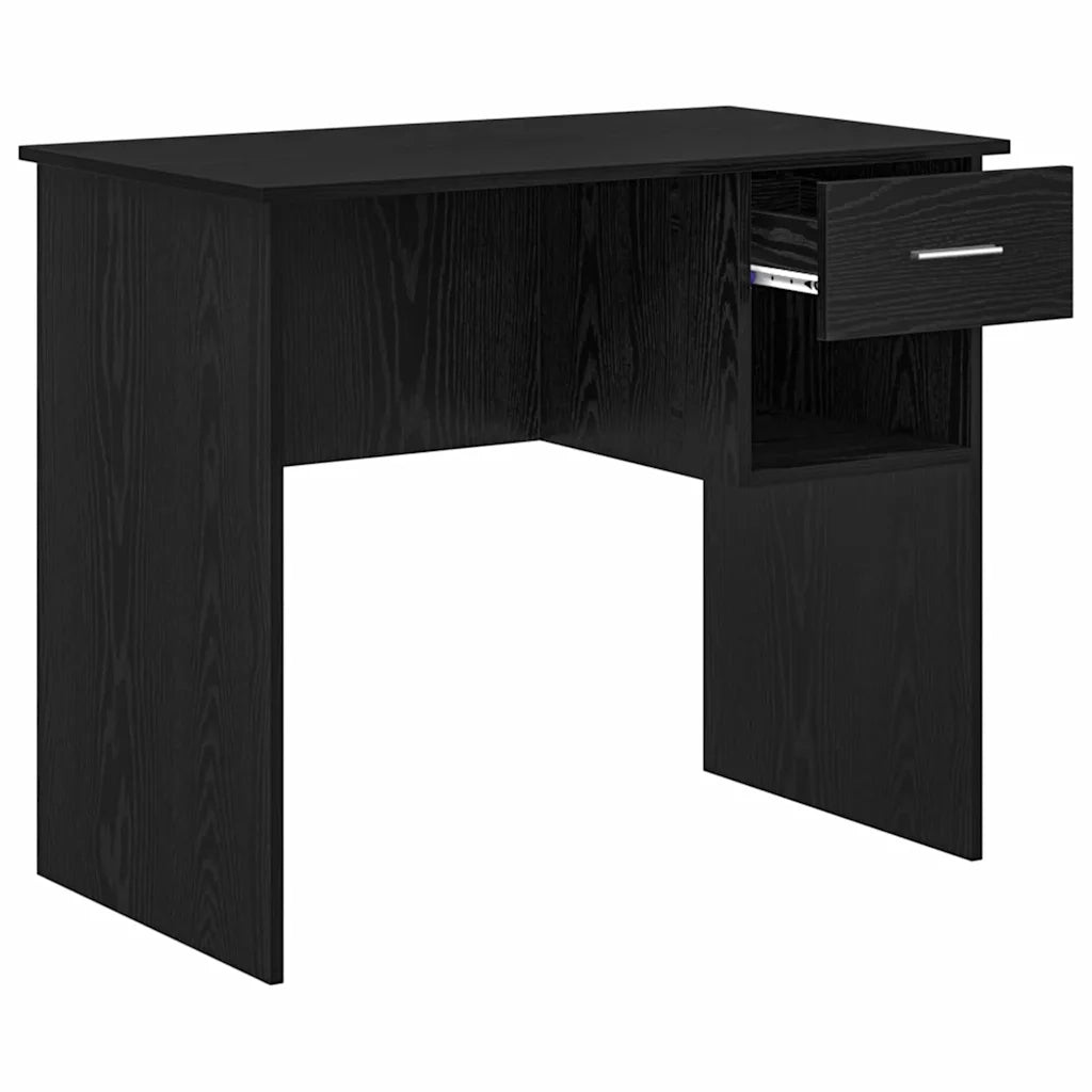 Scrivania Rovere Nero 90 x 49 x 75 cm Legno multistrato 869267