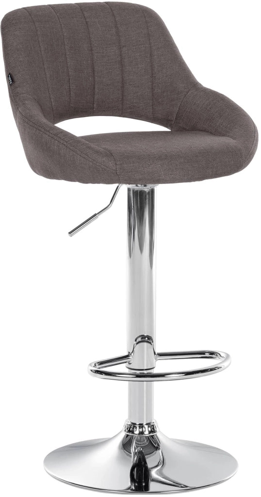 Sgabello bar Milet tessuto cromato 9