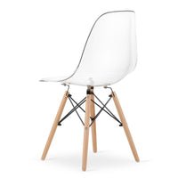 Sedia Valora OSAKA con gambe trasparenti naturali per soggiorno x4