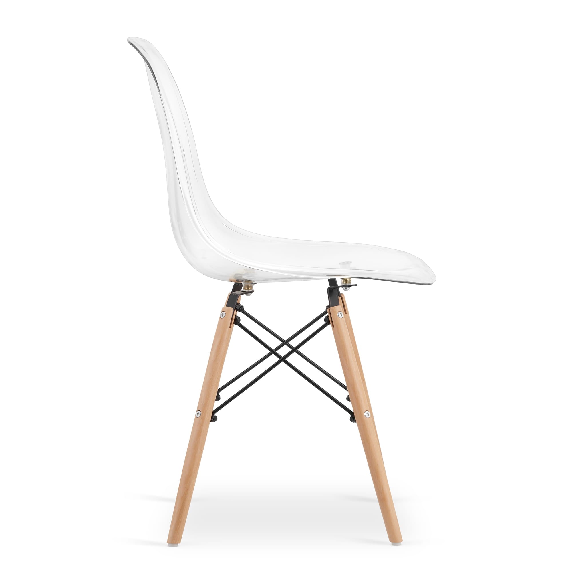 Sedia Valora OSAKA con gambe trasparenti naturali per soggiorno x4