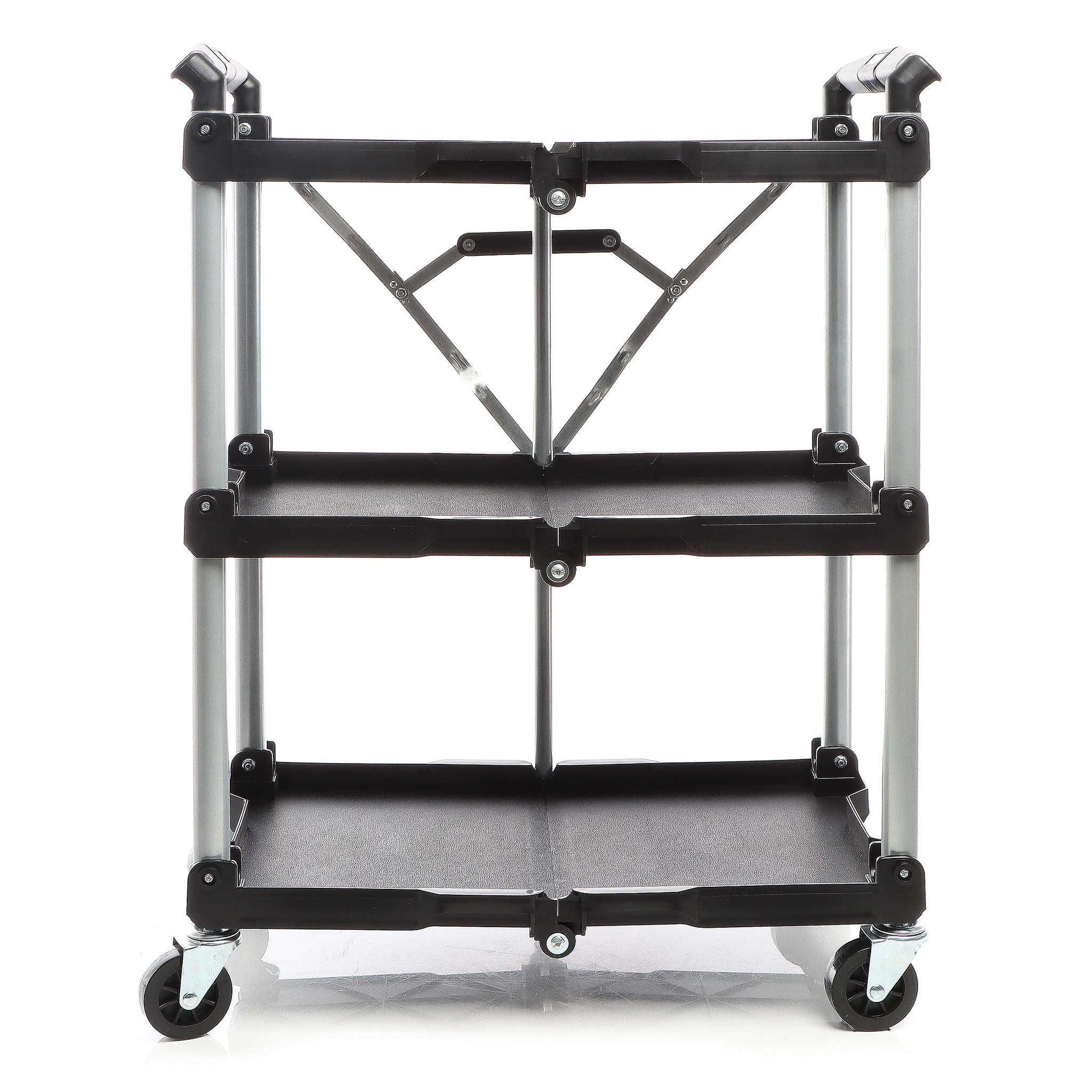 Carrello pieghevole multiuso con 3 piani Fino a 120 kg Per officina, ufficio, gastronomia