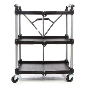 Carrello pieghevole multiuso con 3 piani Fino a 120 kg Per officina, ufficio, gastronomia