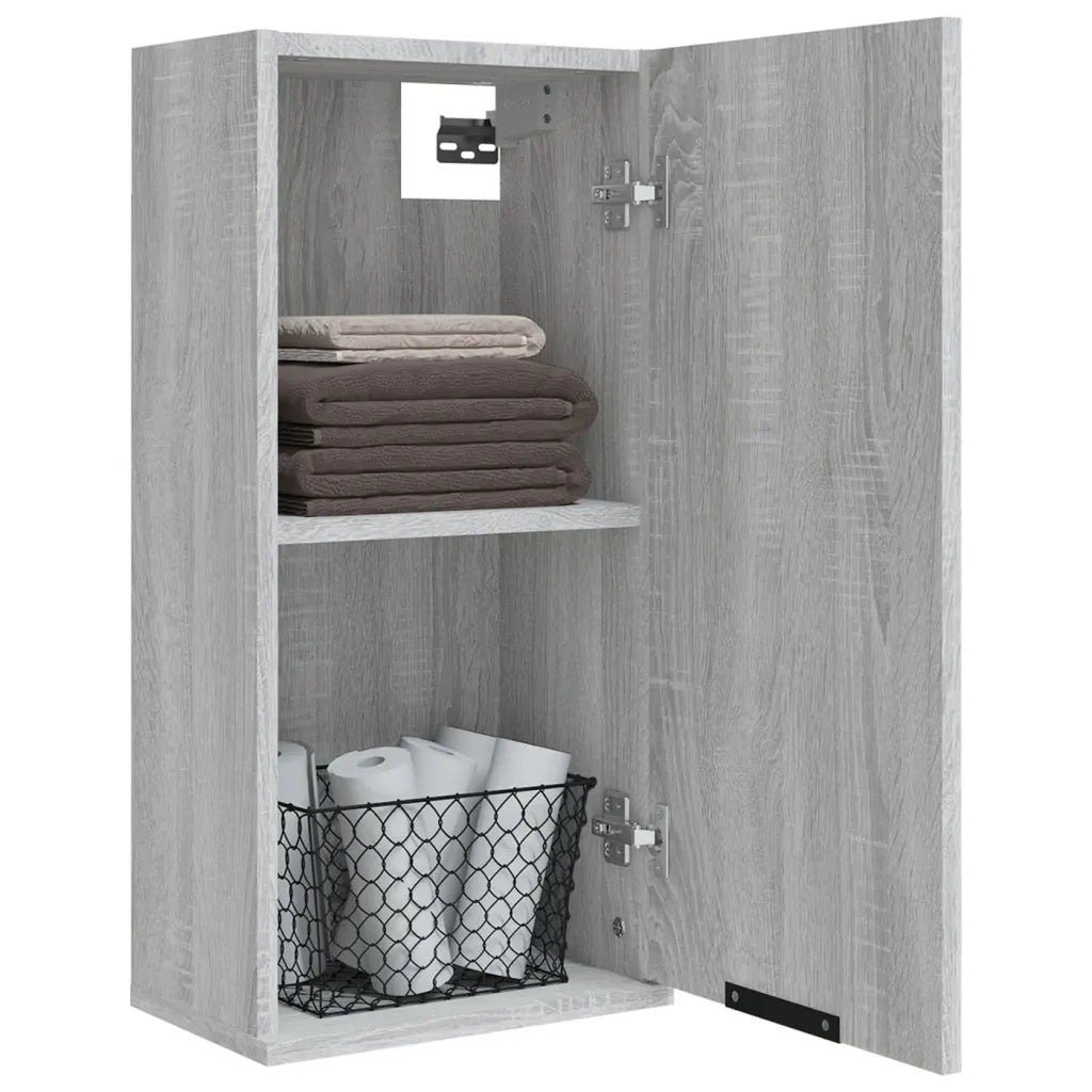 Mobile da Bagno a Parete Grigio Sonoma 32x20x67 cm 817061