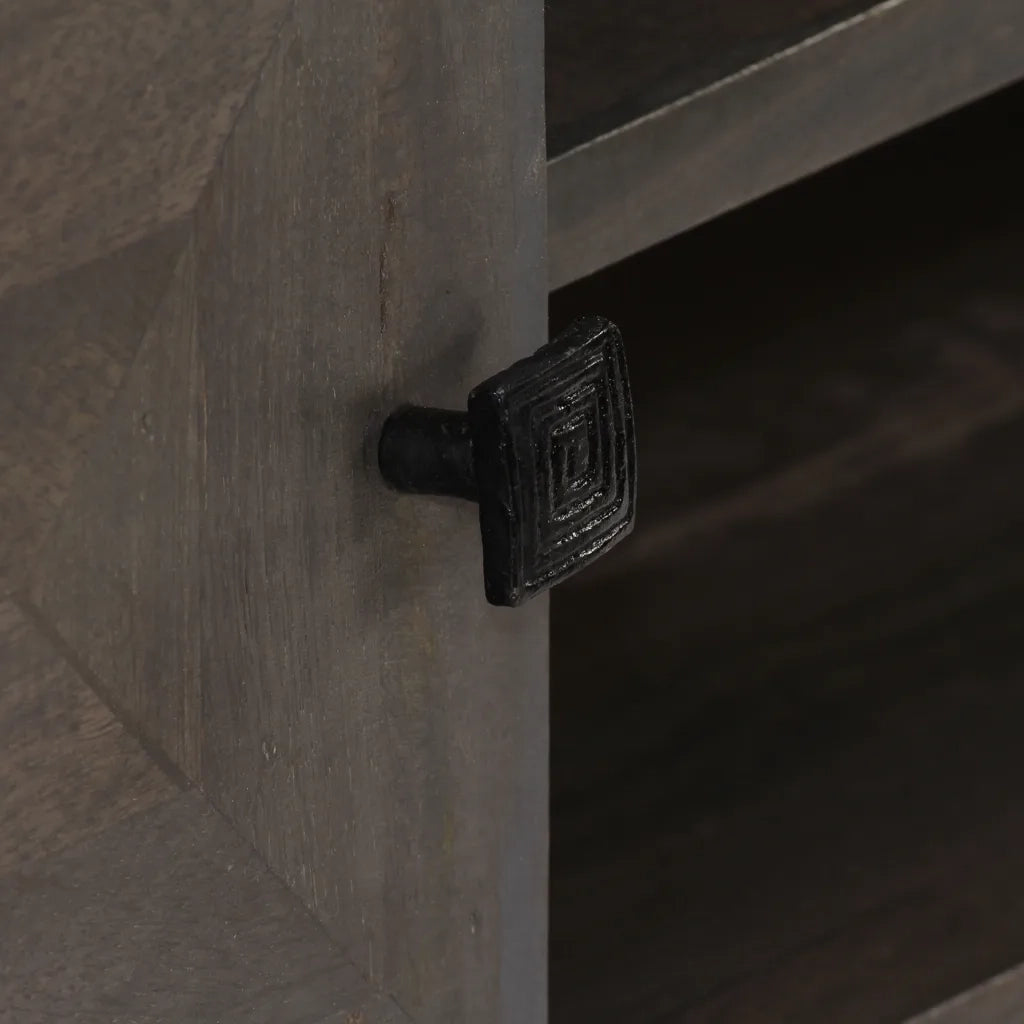 Mobile Porta TV in Legno Massello di Mango 140x30x45 cm 245910