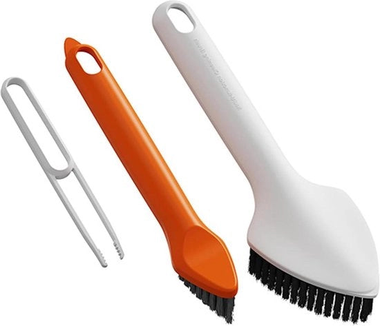Spazzola 3 in 1 per pulizia - Spazzola per piastrelle bagno cucina doccia pavimento - Lame lunghe - Spazzola rigida - Spazzola a setole con lame metalliche