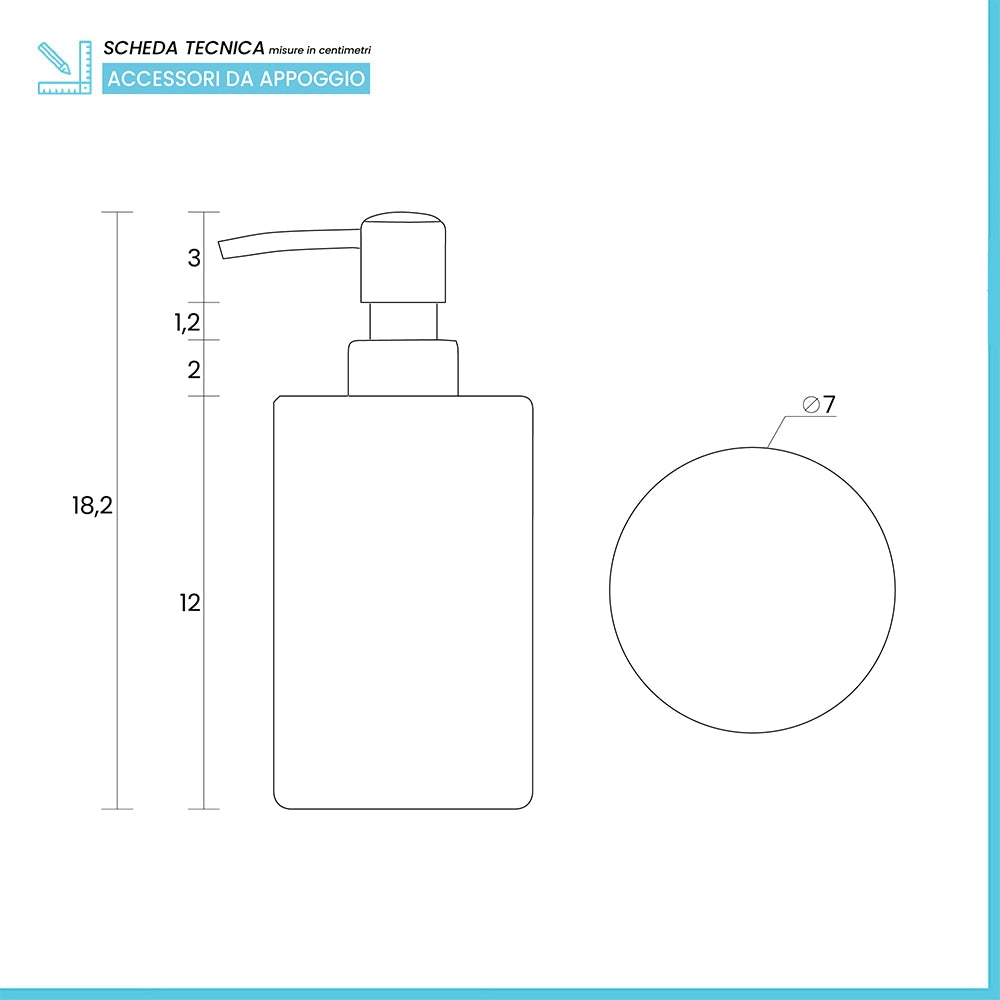 Dispenser sapone effetto marmo bianco in resina Ivy