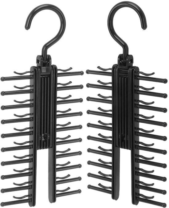 Hanger per cravatte a 360 gradi di rotazione - Capacità 20 cravatte - Materiale plastico - Movimento semplice