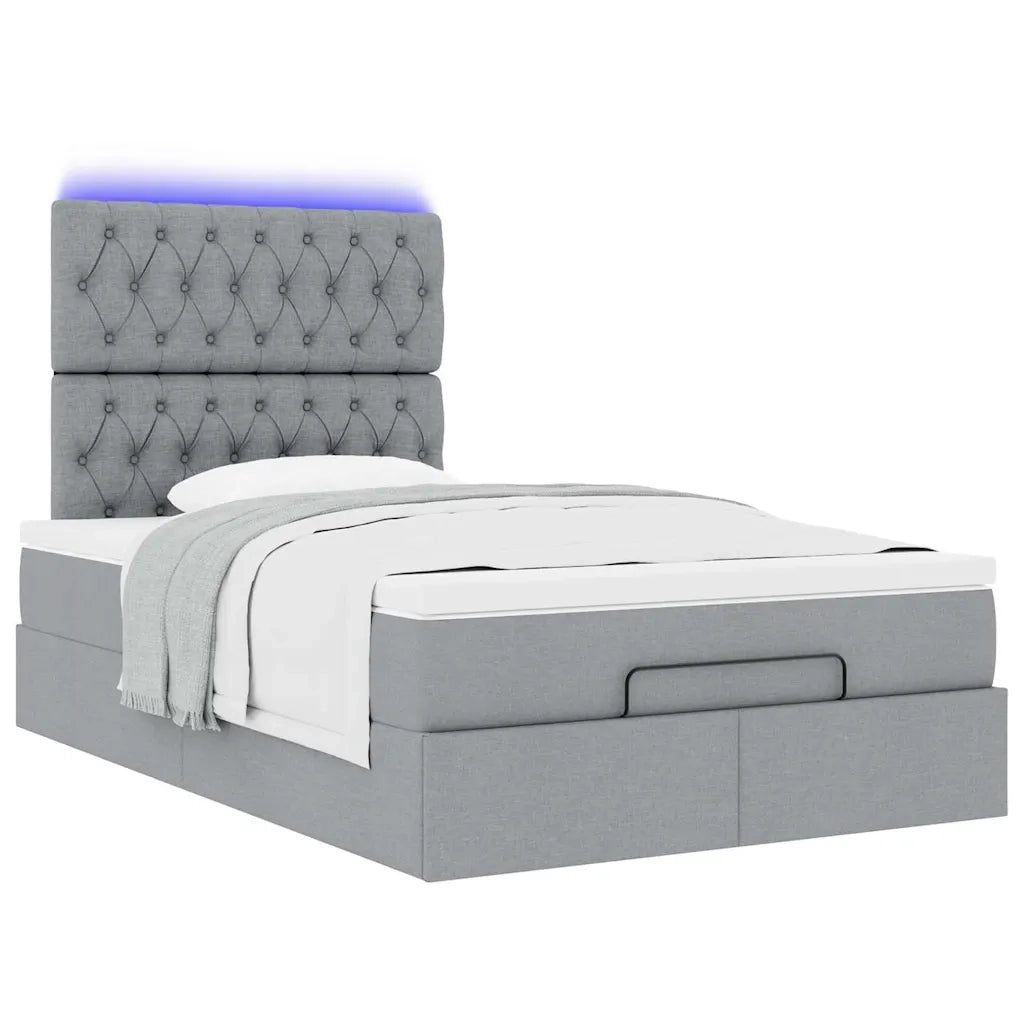 Struttura Letto Pouf con Materasso 120x200 cm in Tessuto
