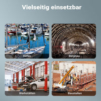 Paranco a catena manuale, max 1000 kg, con catena di 3 m, per sollevamento di carichi pesanti