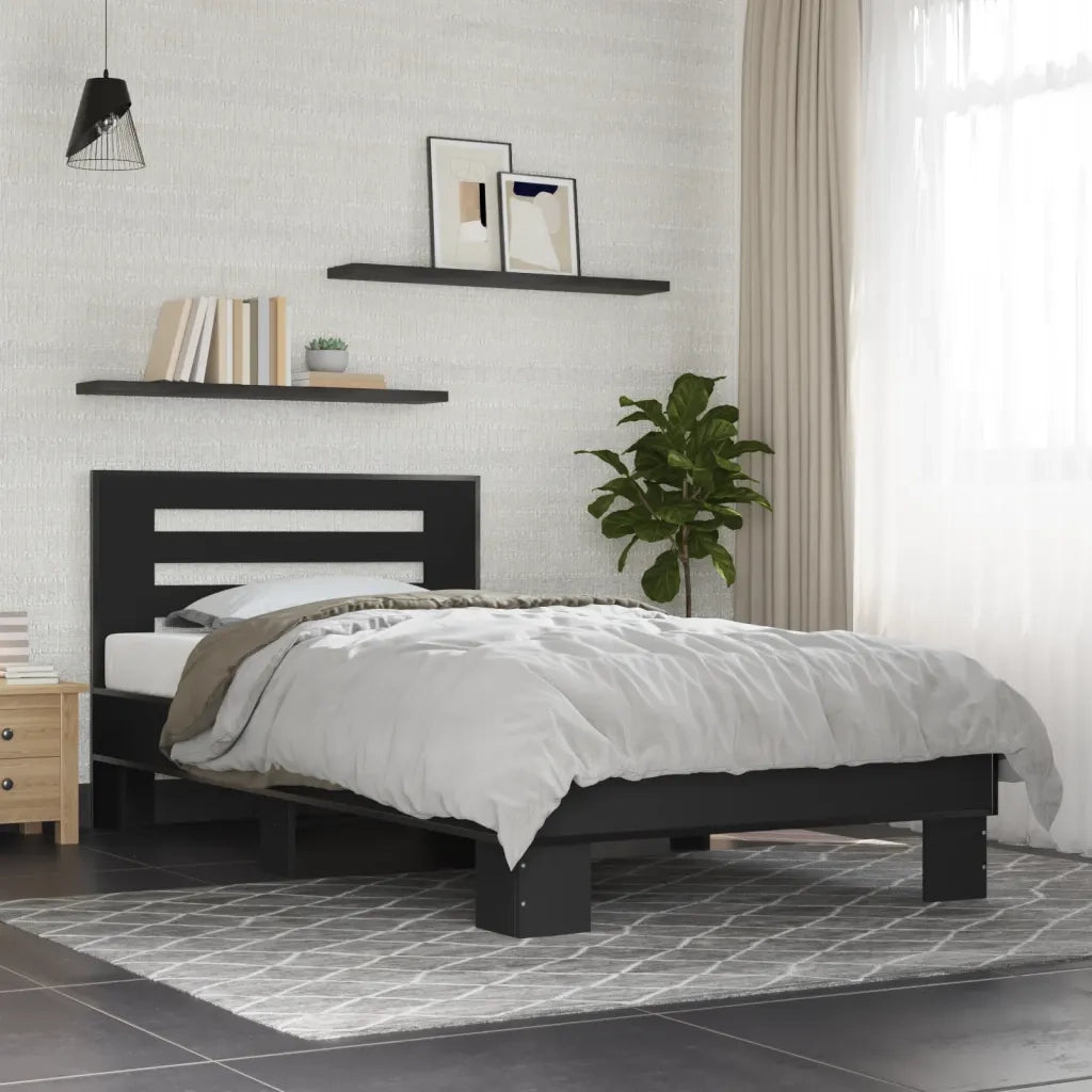 Giroletto Nero 100x200 cm in Legno Multistrato e Metallocod mxl 92642