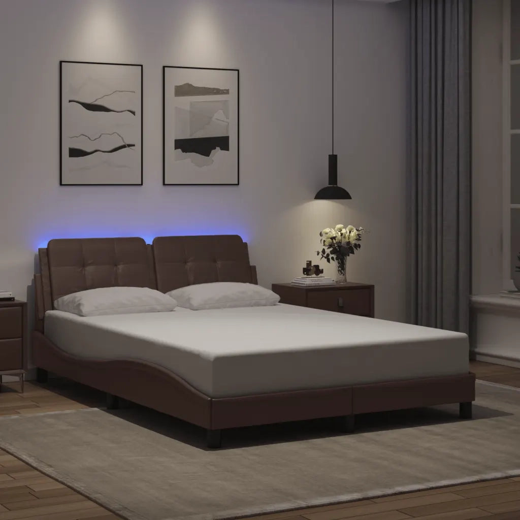 Giroletto con LED senza Materasso-Struttura Letto Zadar Grigio 120x200 cm