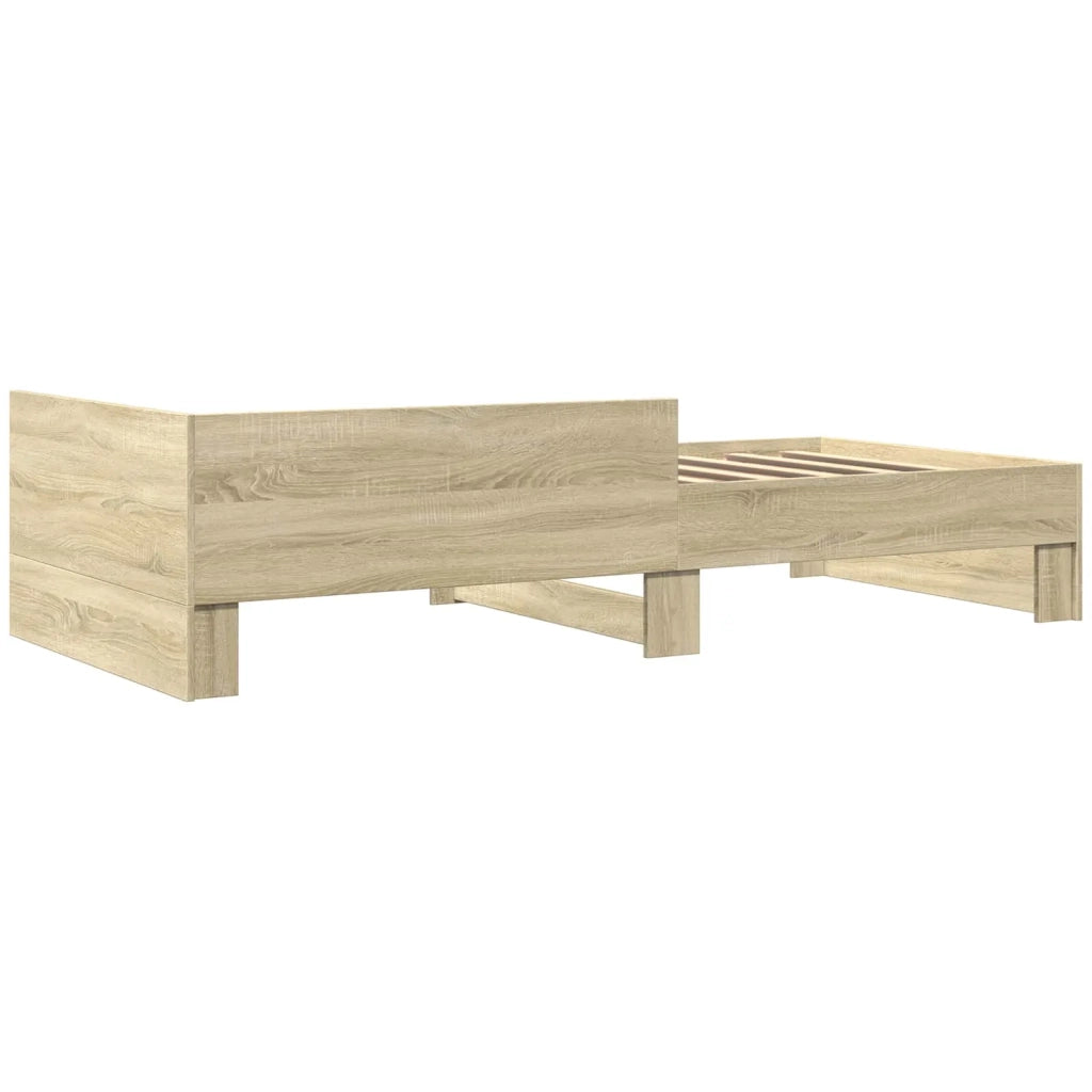Struttura letto con testata Rovere Sonoma 80 x 200 cm