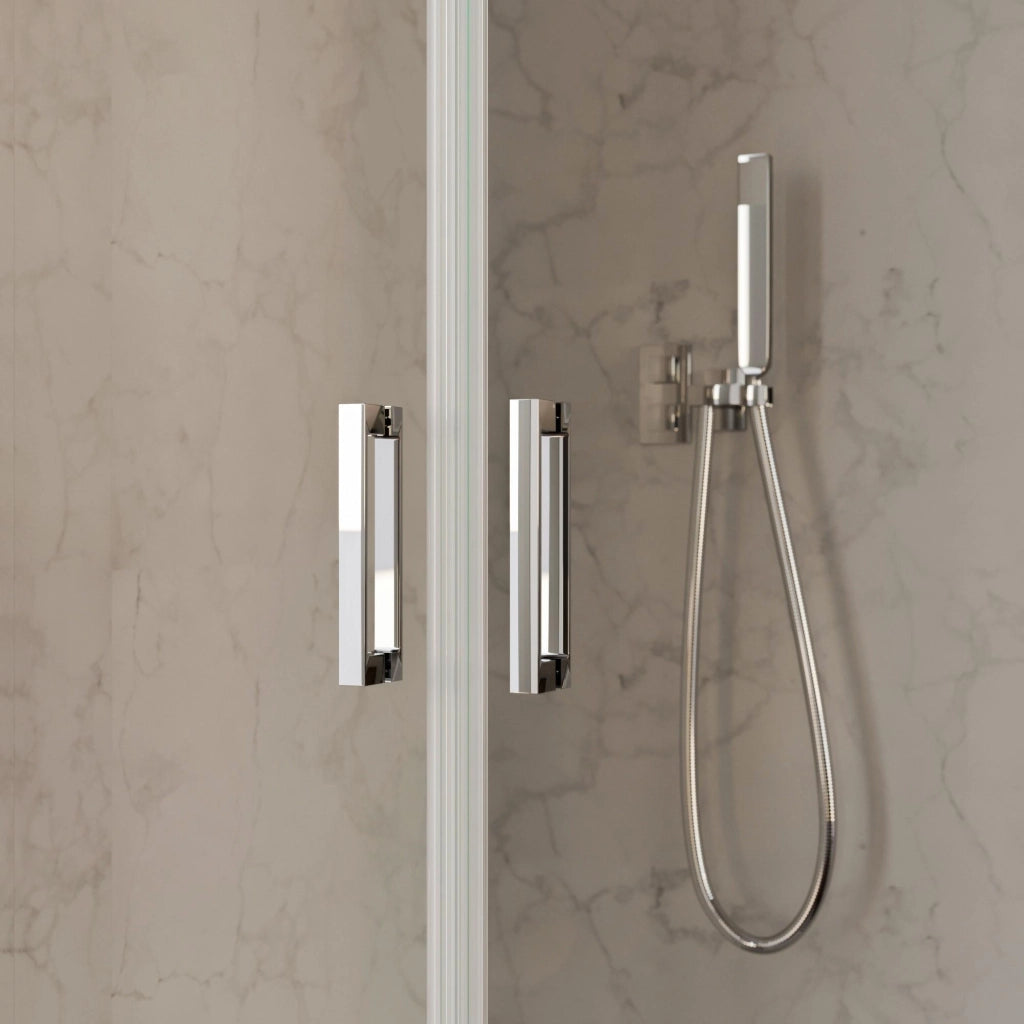 Porta Parete Doccia 100 cm 2 Ante Saloon in Cristallo Trasparente 6mm H195 Bonussi Julia