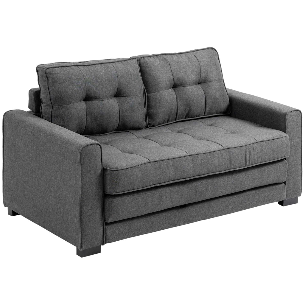 Divano letto 2 posti in tessuto grigio ¨C zephmum ¨C 147.5x75x85 cm