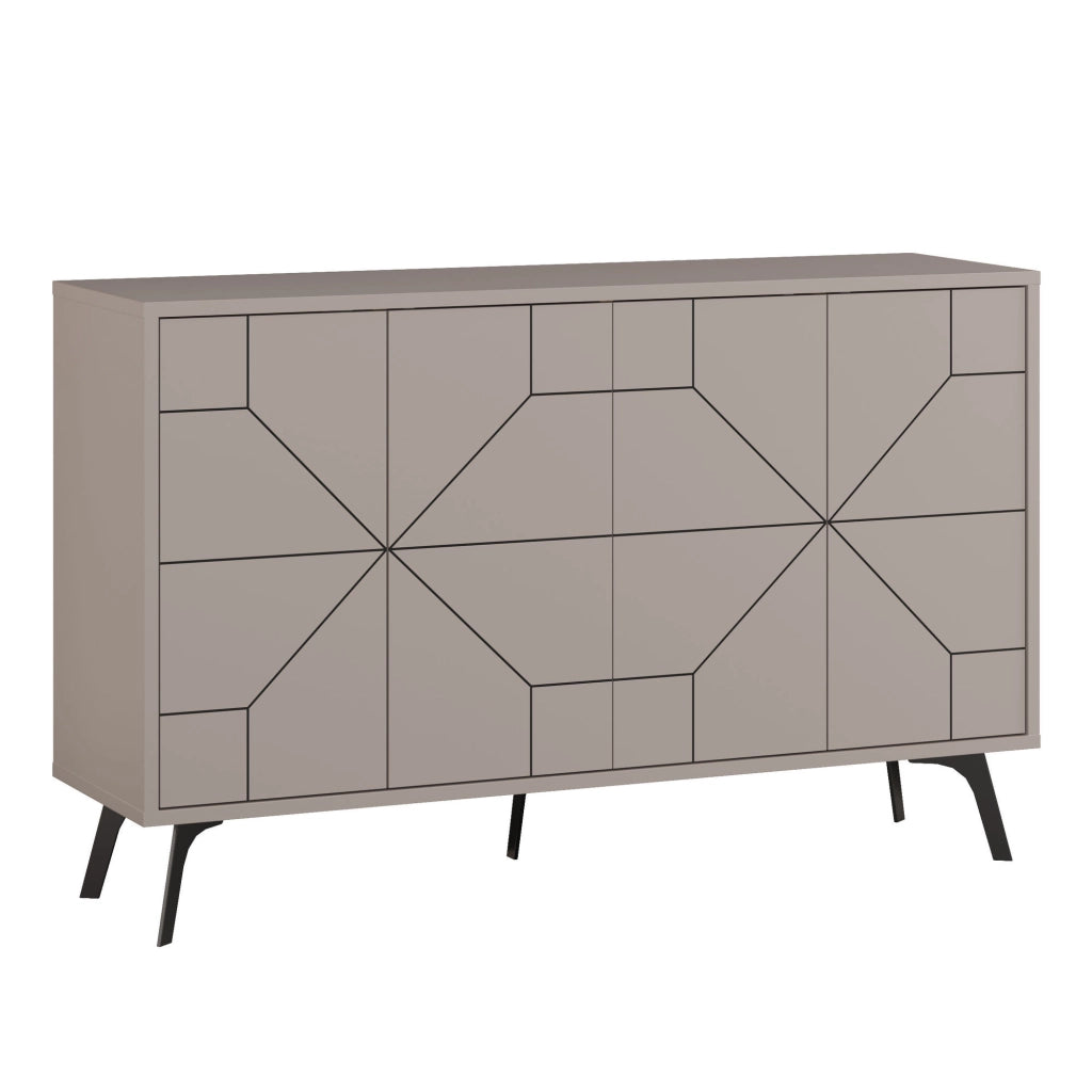 Credenza in legno "Dune" - 123 x 35 x 62 cm - Marrone moka chiaro