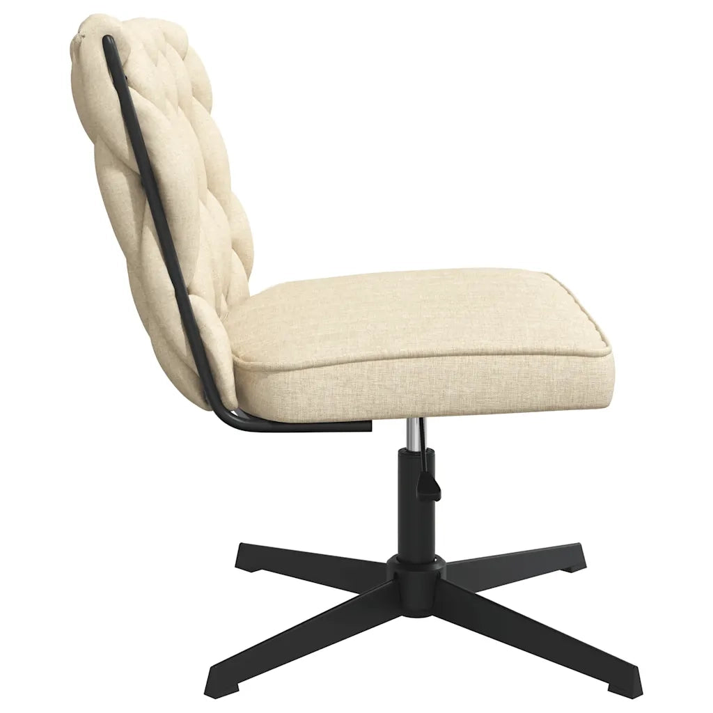 Sedia da Ufficio Girevole Crema in Tessuto 4105403