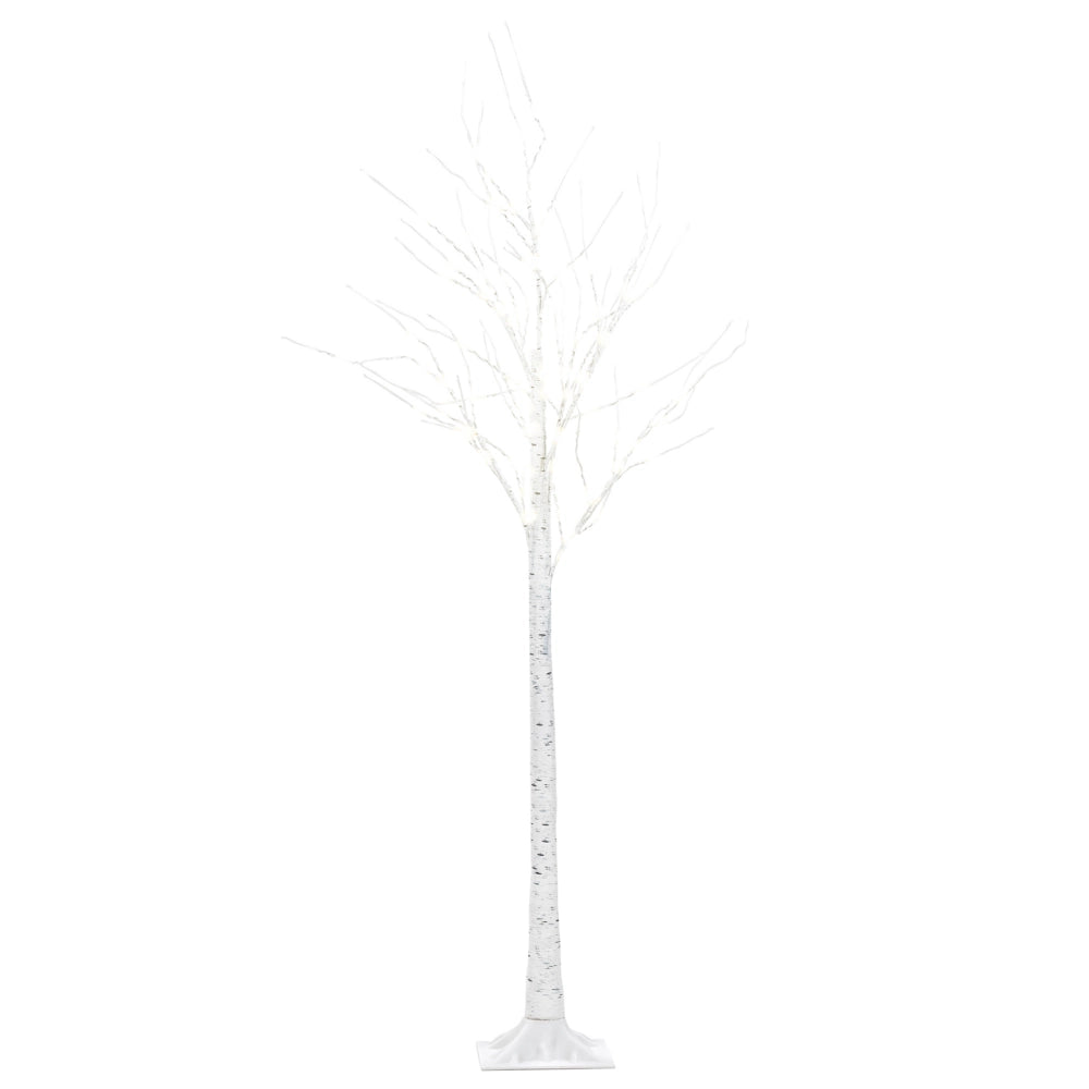 Albero di Natale in metallo con LED in metallo di colore bianco 160 cm per interni ed esterni