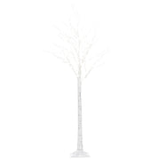 Albero di Natale in metallo con LED in metallo di colore bianco 160 cm per interni ed esterni