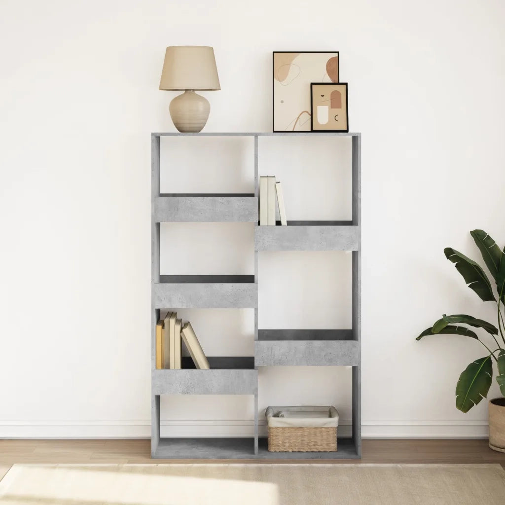 vidaXL Libreria Grigio Cemento 100x33x155,5 cm in Legno Multistrato