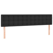 Testiera | Testata Nera 180x5x78/88 cm in Similpelle