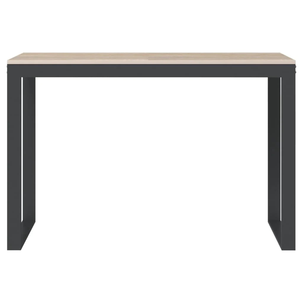 Scrivania tavolo postazione di lavoro mobile per computer studio per computer rovere 110 x 60 x 73 cm truciolato marrone 02_0023751
