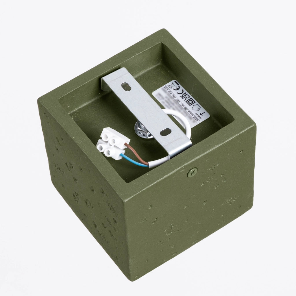 Spot soffitto industriale cemento verde GU10 Pure Lume