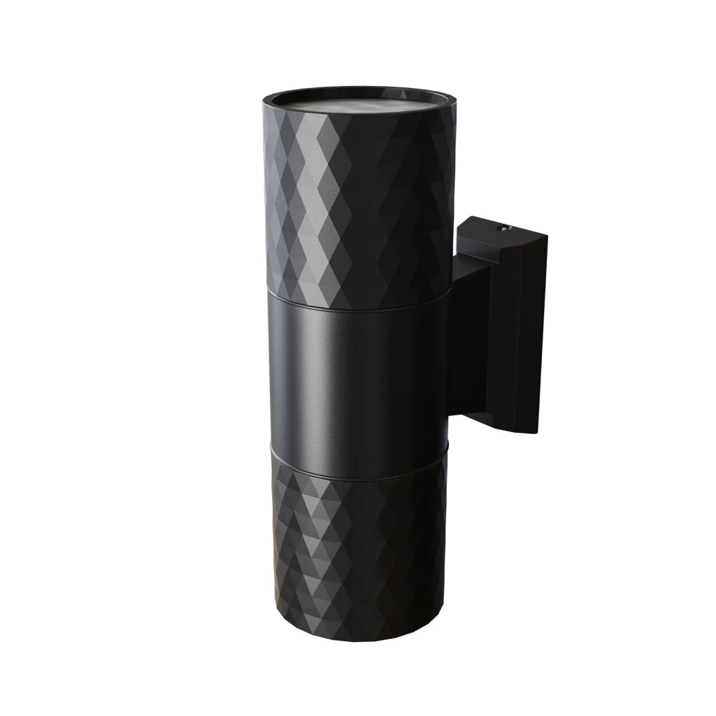 Maytoni Applique moderna Bowery 2 luci GU10 IP54 nero alluminio