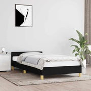 Giroletto con Testiera Nero 90x190 cm in Tessutocod mxl 71545