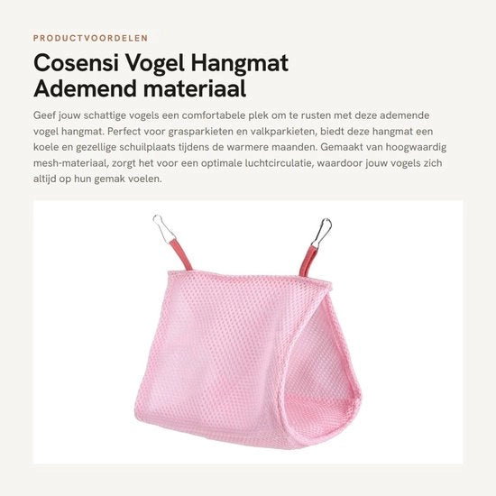 Materassino per uccelli - Tenda da nidificazione - Materassino per volatili - Dimensioni: 16x13x12,5 cm