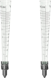 Set di pluviometro da 2 per giardino e balcone - Registrazione di pioggia con supporto - 35mm/m² - Materiale in plastica resistente alle intemperie