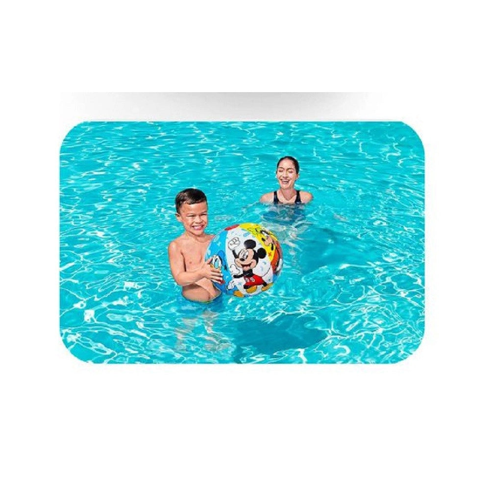 Trade Shop - Pallone Gonfiabile Mickey Mouse Topolino 51 Cm Palla Bambini Mare Piscina 91098 -