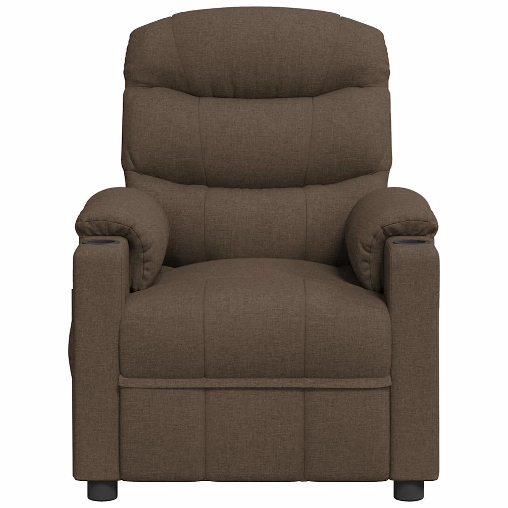 Divano Sedia-Poltrona Reclinabile in Tessuto Marrone 616431