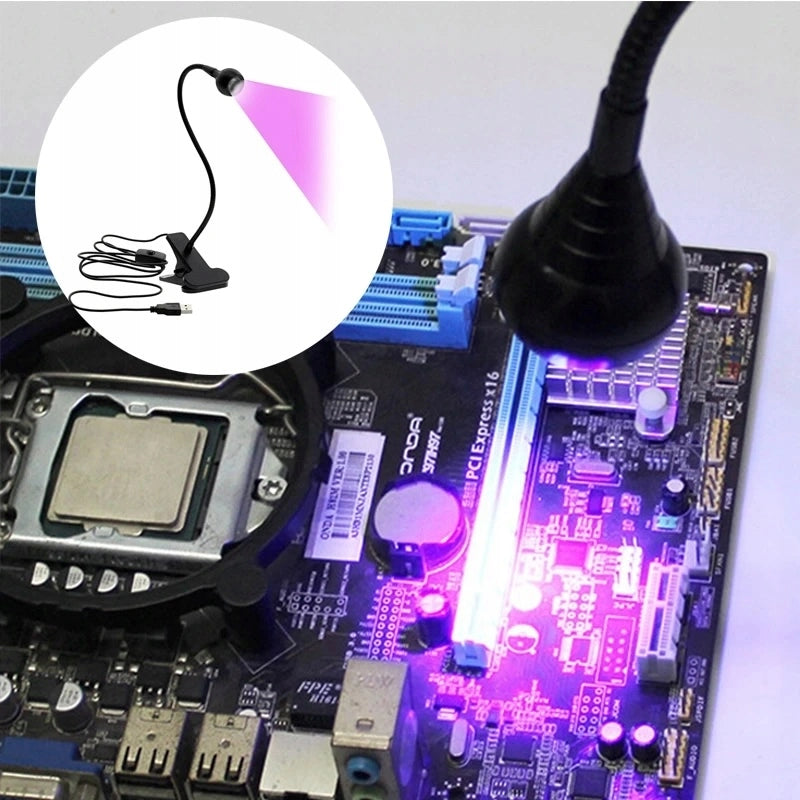 Lampada UV 3W per Indurimento Soldermask – Alimentazione USB 5V | Lunghezza d'Onda 395-405nm