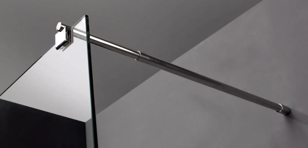 Parete walk-in SCREEN fissa + battente 70 cm (66,5-68,0), anta 40 cm, vetro trasparente, cromo lucido
