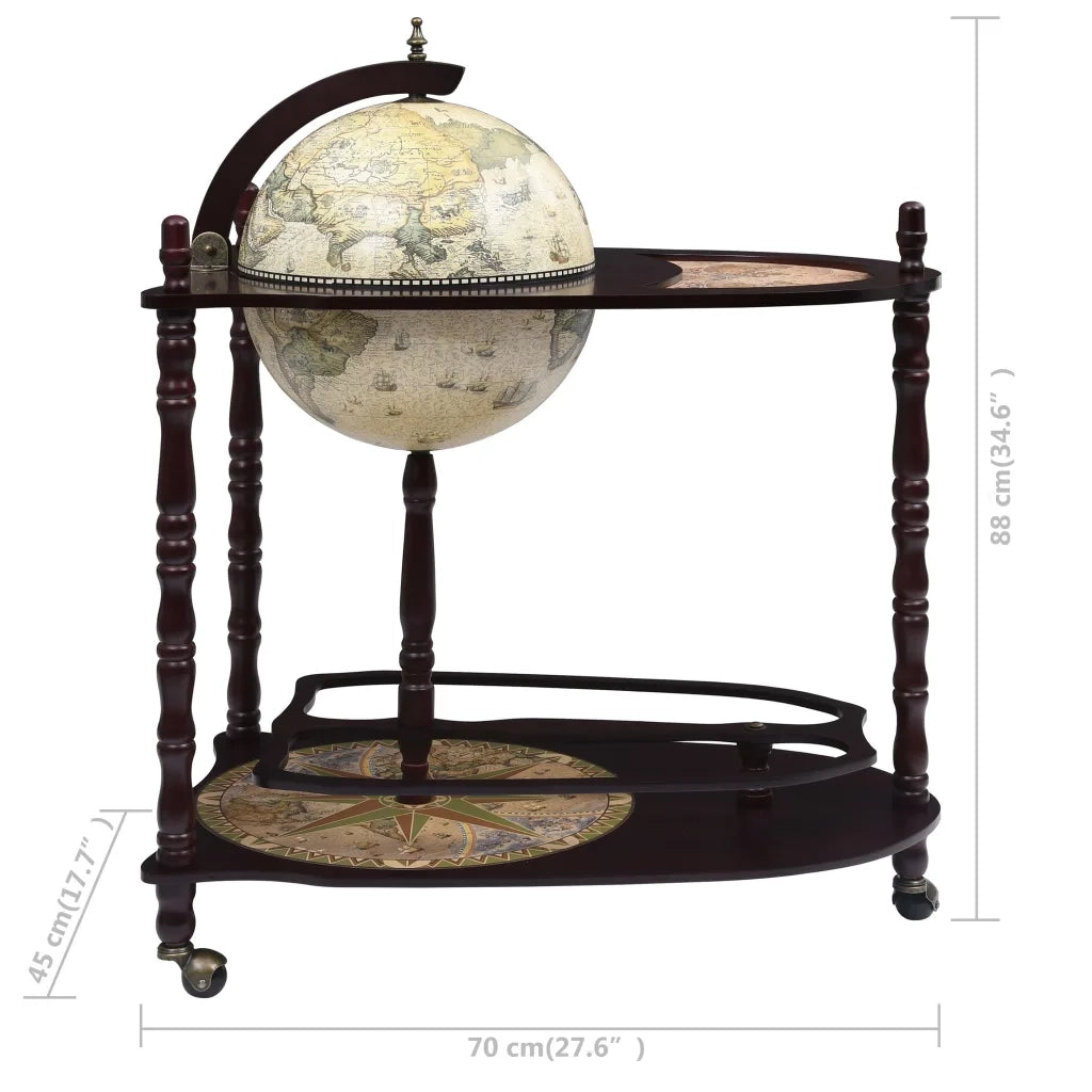 Bar a Globo Portavini Supporto Autoportante in Eucalipto Verde 320907