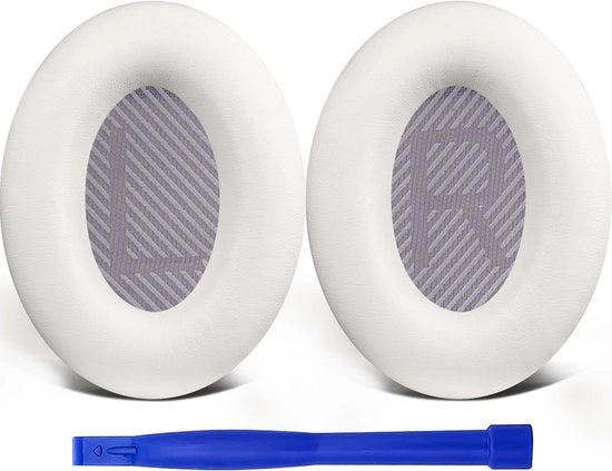 Sostituenti cuffie auricolari Adatti per cuffie auricolari Bose QuietComfort 35 (QC35) e QuietComfort 35 II (QC35 ii), cuffie auricolari con pelle morbida, schiuma isolante del suono e maggiore spessore (bianche)