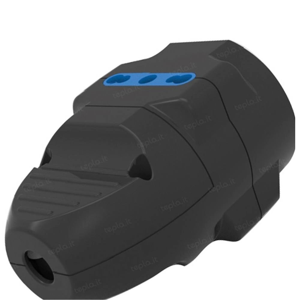 Presa volante faeg fg28621 schuko bipasso p40 con 2 prese bipasso p17 colore nero