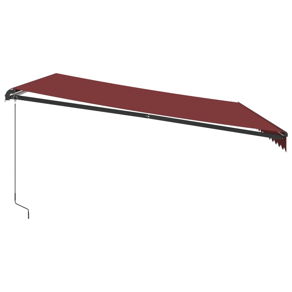 Tenda da Sole Retrattile Manuale con LED Bordò 450x350 cm 3215003