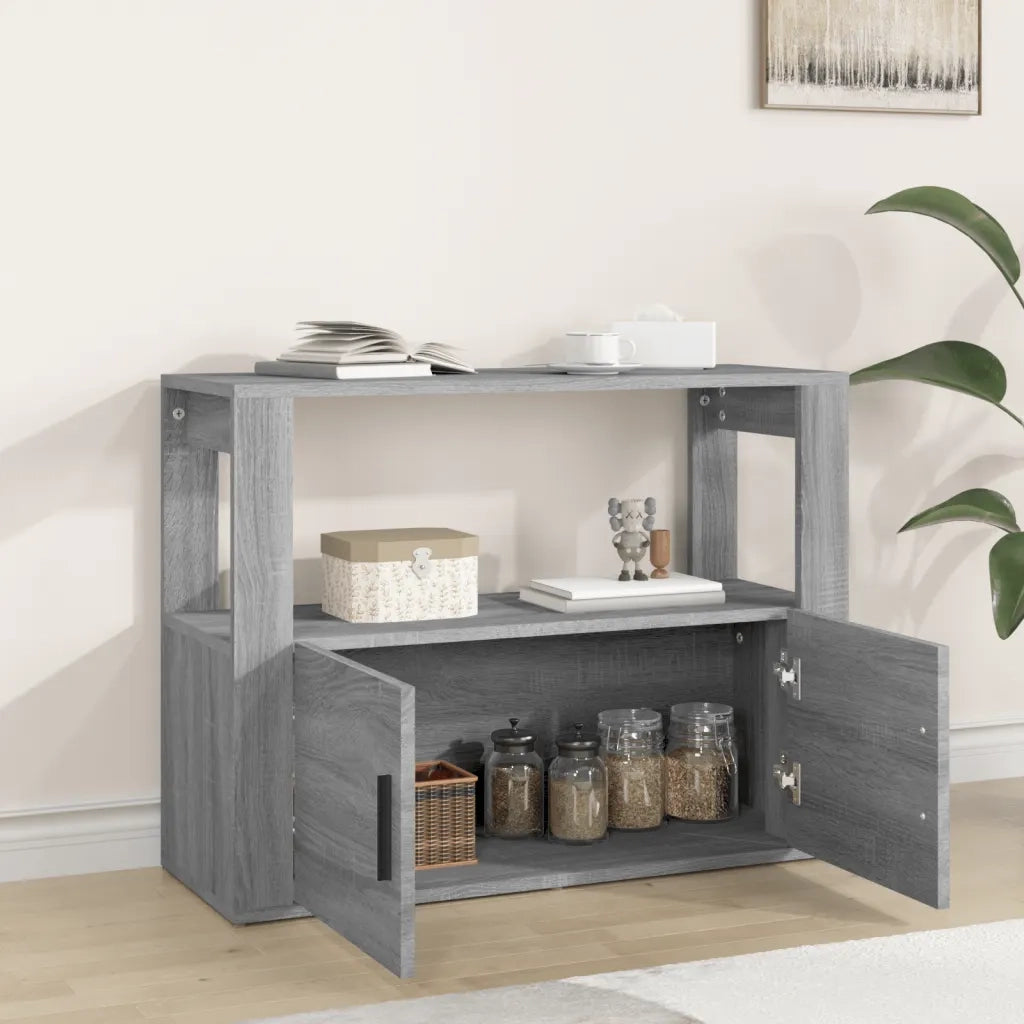 Credenza | Madia | Buffet da pranzo | Armadio da pranzo Grigio Sonoma 80x30x60 cm in Legno Multistrato