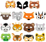 Maschere per animali 15 pezzi - Maschere in carta - Feste di compleanno - Feste di costume - Cosplay - Sicure e ecocompatibili